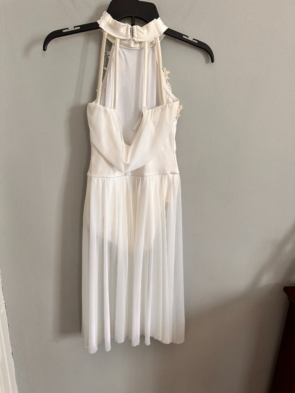 Weissman 10794 White Lyrical Contemporary Power Mesh Dress Costume MC - Picture 2 of 7